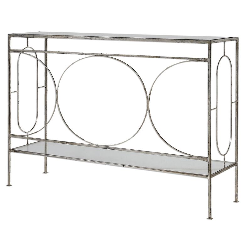 Uttermost Luano Silver Console Table image number 1